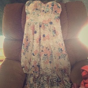 High-low floral dress